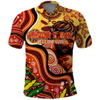 Custom Father's Day Australia Polo Shirt Best Dad Ever Aboriginal Art