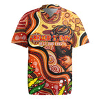 Custom Father's Day Australia Rugby Jersey Best Dad Ever Aboriginal Art
