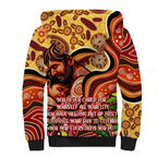 Custom Father's Day Australia Sherpa Hoodie Best Dad Ever Aboriginal Art
