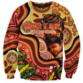 Custom Father's Day Australia Sweatshirt Best Dad Ever Aboriginal Art