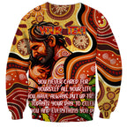Custom Father's Day Australia Sweatshirt Best Dad Ever Aboriginal Art