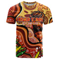 Custom Father's Day Australia T Shirt Best Dad Ever Aboriginal Art
