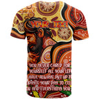 Custom Father's Day Australia T Shirt Best Dad Ever Aboriginal Art