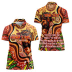 Custom Father's Day Australia Women Polo Shirt Best Dad Ever Aboriginal Art
