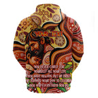 Custom Father's Day Australia Zip Hoodie Best Dad Ever Aboriginal Art