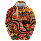 Custom Father's Day Australia Zip Hoodie Best Dad Ever Aboriginal Art