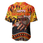 Personalised Happy Father's Day Baseball Jersey Best Dad Australia Aboriginal