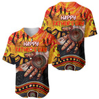 Personalised Happy Father's Day Baseball Jersey Best Dad Australia Aboriginal