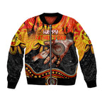 Personalised Happy Father's Day Bomber Jacket Best Dad Australia Aboriginal