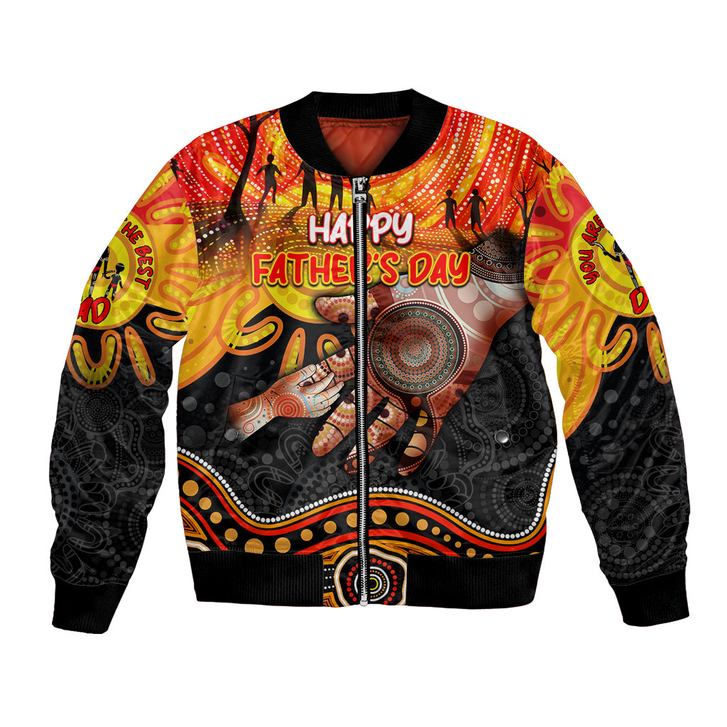 Personalised Happy Father's Day Bomber Jacket Best Dad Australia Aboriginal