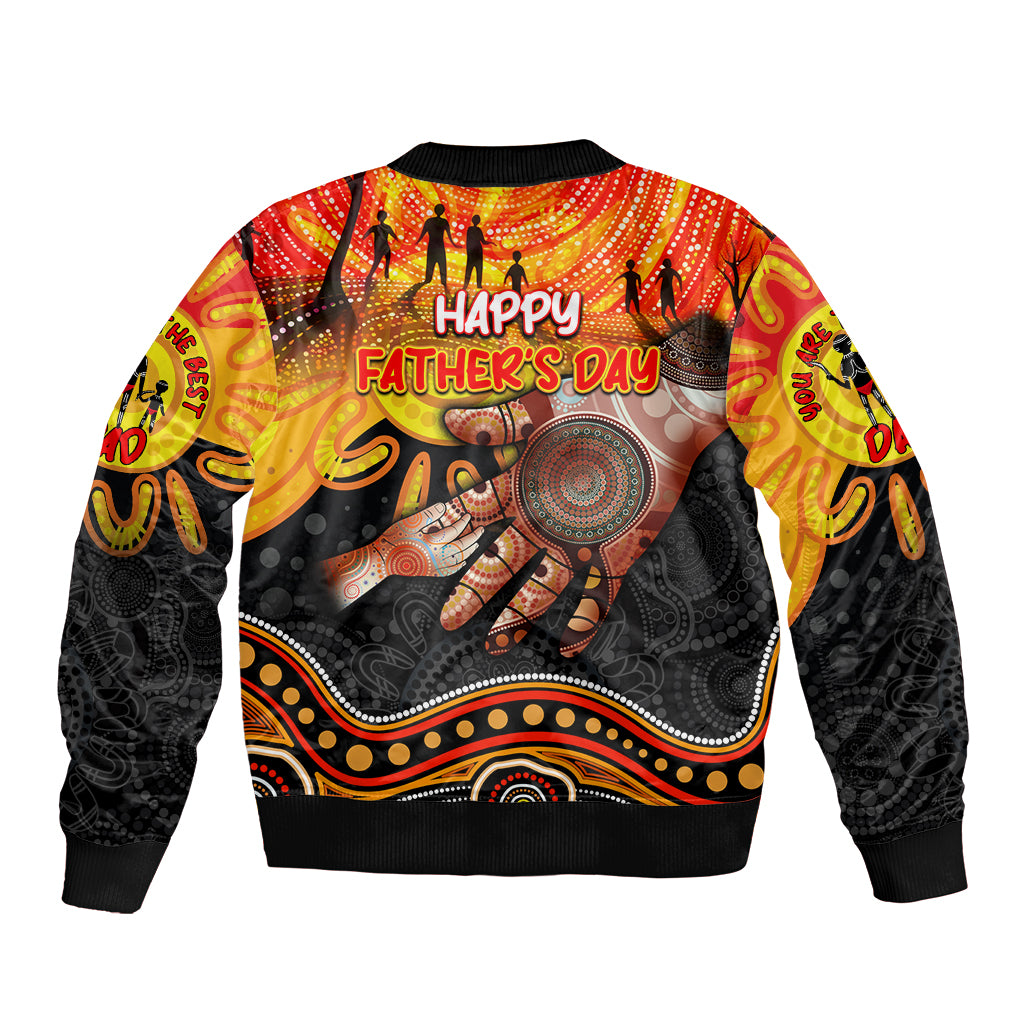 Personalised Happy Father's Day Bomber Jacket Best Dad Australia Aboriginal