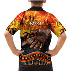 Personalised Happy Father's Day Family Matching Mermaid Dress and Hawaiian Shirt Best Dad Australia Aboriginal