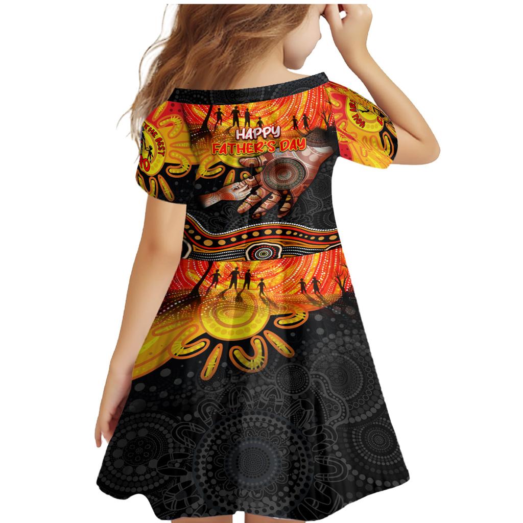 Personalised Happy Father's Day Family Matching Mermaid Dress and Hawaiian Shirt Best Dad Australia Aboriginal