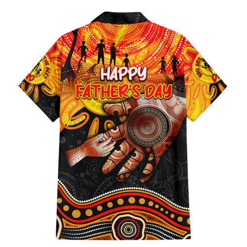 Personalised Happy Father's Day Family Matching Mermaid Dress and Hawaiian Shirt Best Dad Australia Aboriginal