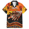 Personalised Happy Father's Day Family Matching Off Shoulder Maxi Dress and Hawaiian Shirt Best Dad Australia Aboriginal