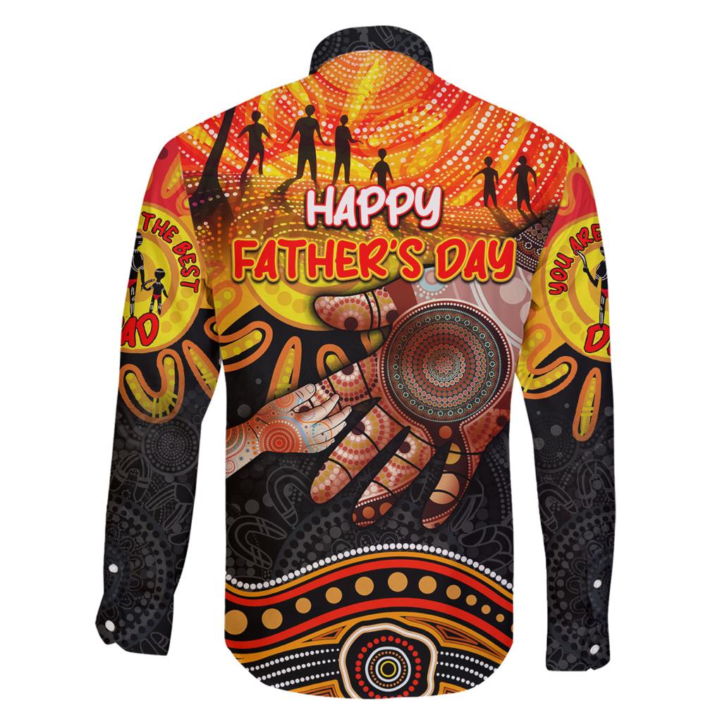Personalised Happy Father's Day Family Matching Off Shoulder Maxi Dress and Hawaiian Shirt Best Dad Australia Aboriginal