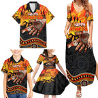 Personalised Happy Father's Day Family Matching Summer Maxi Dress and Hawaiian Shirt Best Dad Australia Aboriginal
