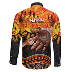Personalised Happy Father's Day Family Matching Summer Maxi Dress and Hawaiian Shirt Best Dad Australia Aboriginal