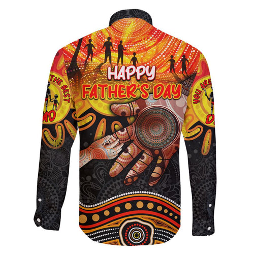Personalised Happy Father's Day Family Matching Summer Maxi Dress and Hawaiian Shirt Best Dad Australia Aboriginal