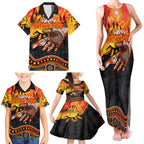 Personalised Happy Father's Day Family Matching Tank Maxi Dress and Hawaiian Shirt Best Dad Australia Aboriginal
