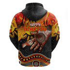 Personalised Happy Father's Day Hoodie Best Dad Australia Aboriginal