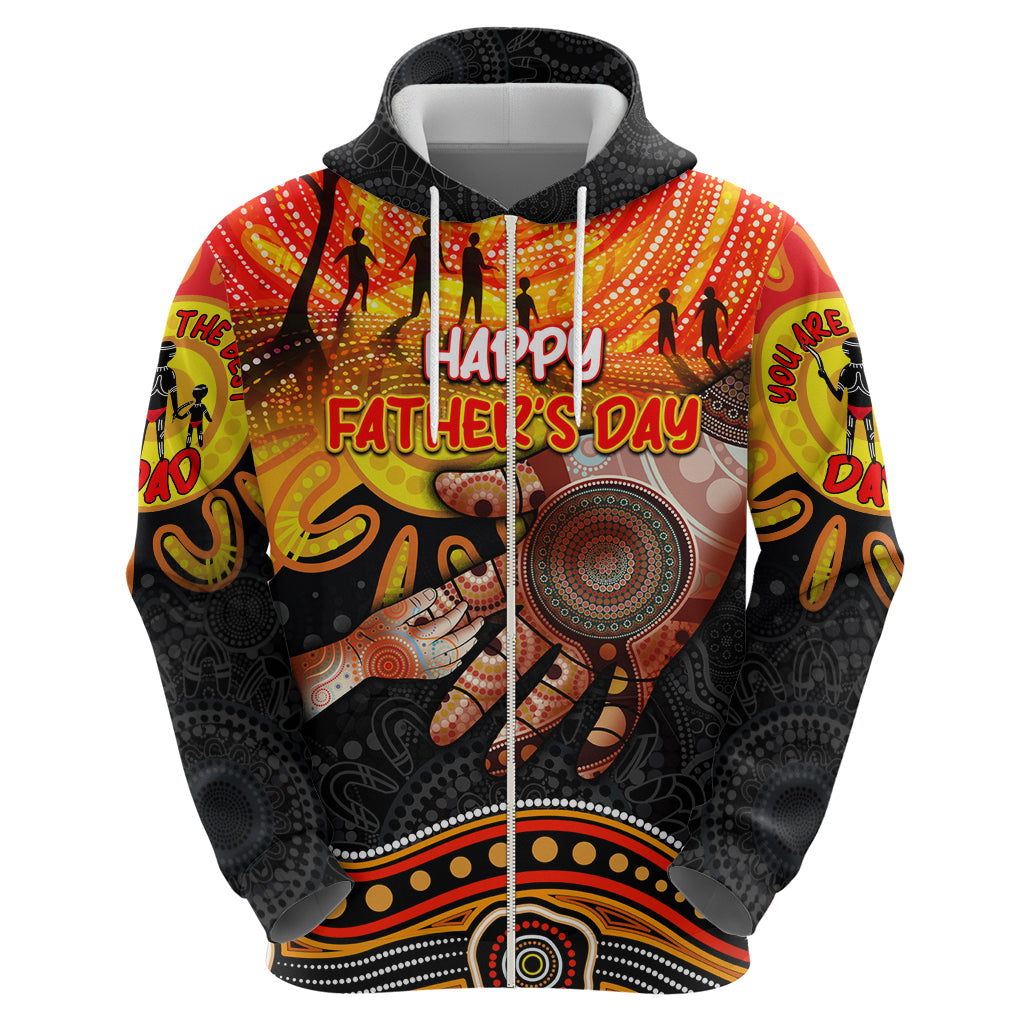 Personalised Happy Father's Day Hoodie Best Dad Australia Aboriginal