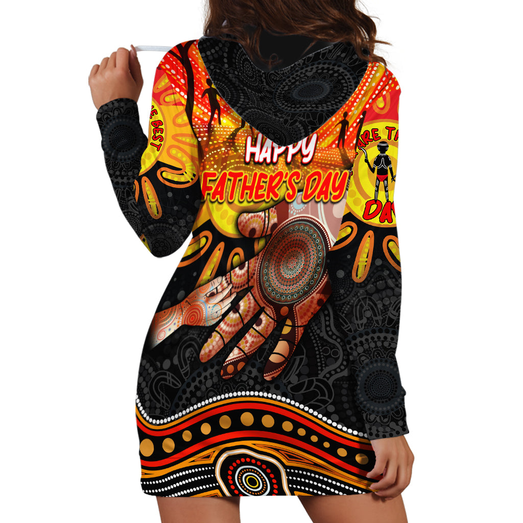 Personalised Happy Father's Day Hoodie Dress Best Dad Australia Aboriginal