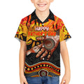 Personalised Happy Father's Day Kid Hawaiian Shirt Best Dad Australia Aboriginal