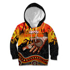 Personalised Happy Father's Day Kid Hoodie Best Dad Australia Aboriginal