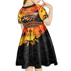 Personalised Happy Father's Day Kid Short Sleeve Dress Best Dad Australia Aboriginal