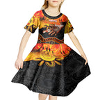 Personalised Happy Father's Day Kid Short Sleeve Dress Best Dad Australia Aboriginal