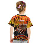 Personalised Happy Father's Day Kid T Shirt Best Dad Australia Aboriginal