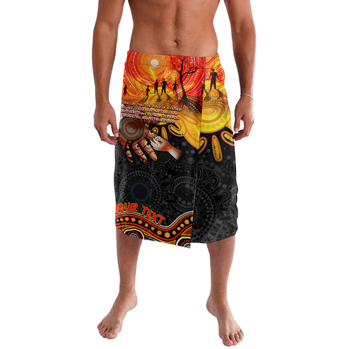 Personalised Happy Father's Day Lavalava Best Dad Australia Aboriginal