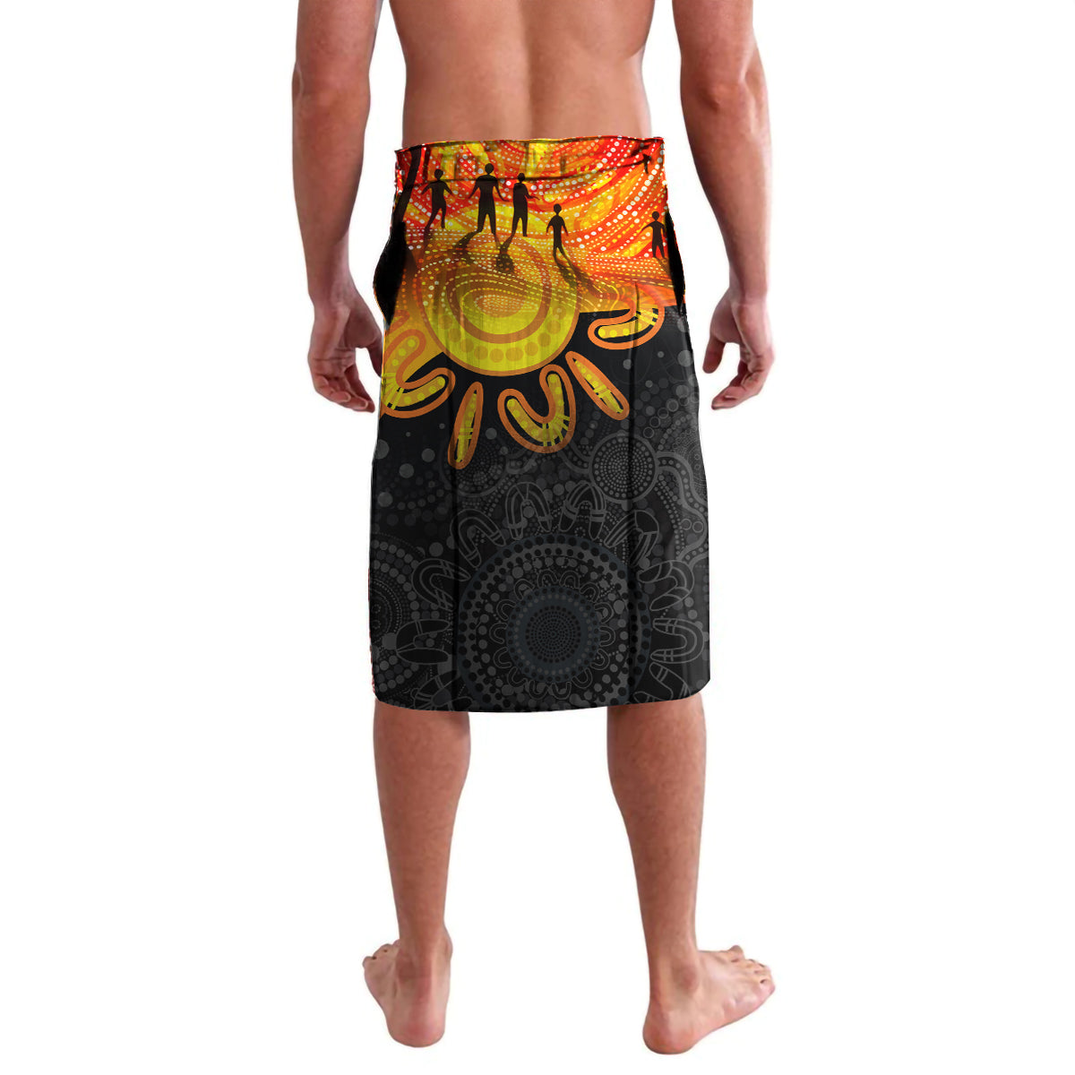 Personalised Happy Father's Day Lavalava Best Dad Australia Aboriginal