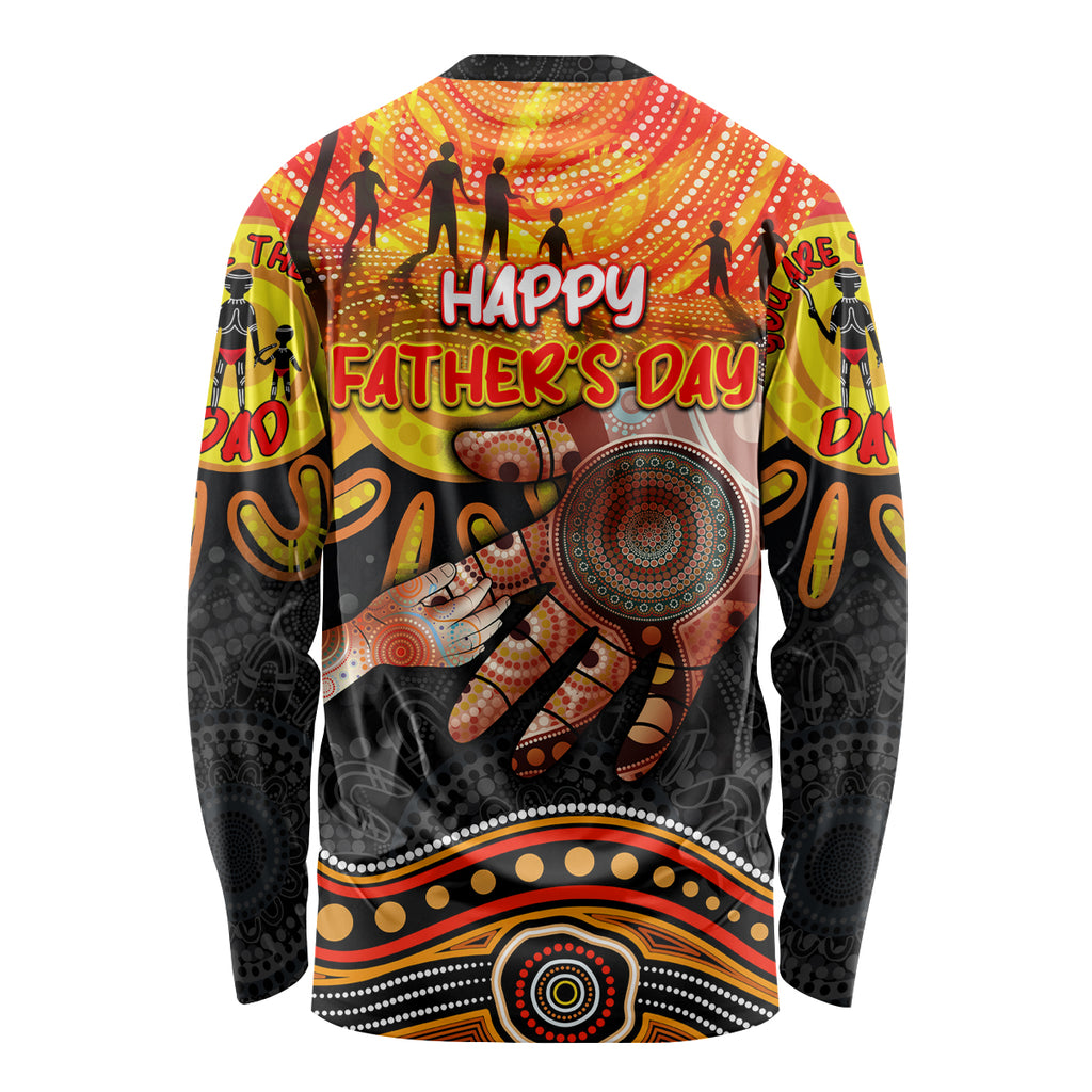 Personalised Happy Father's Day Long Sleeve Shirt Best Dad Australia Aboriginal