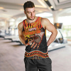 Personalised Happy Father's Day Men Tank Top Best Dad Australia Aboriginal