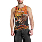 Personalised Happy Father's Day Men Tank Top Best Dad Australia Aboriginal