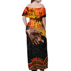 Personalised Happy Father's Day Off Shoulder Maxi Dress Best Dad Australia Aboriginal