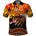 Personalised Happy Father's Day Polo Shirt Best Dad Australia Aboriginal