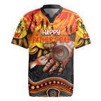 Personalised Happy Father's Day Rugby Jersey Best Dad Australia Aboriginal
