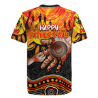 Personalised Happy Father's Day Rugby Jersey Best Dad Australia Aboriginal