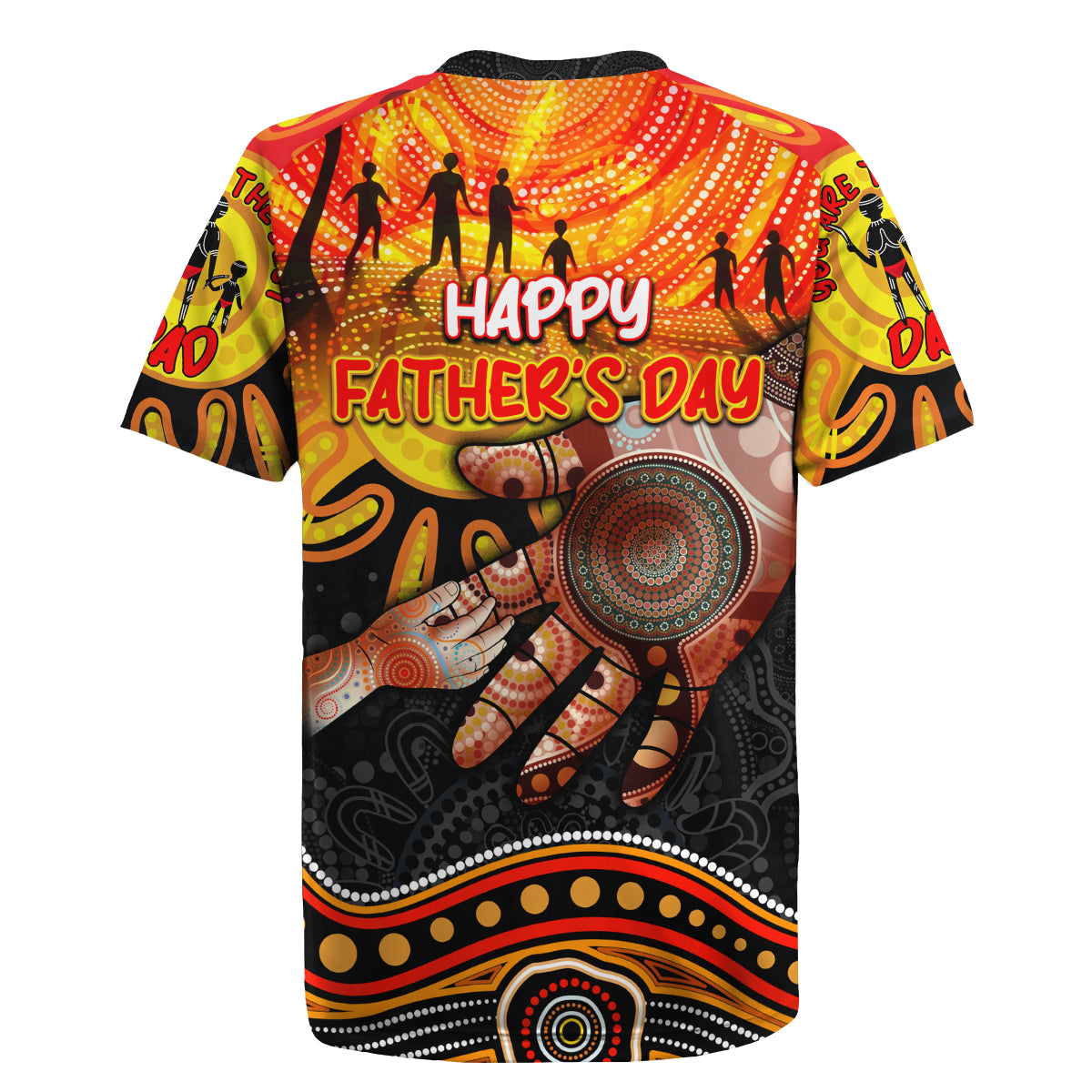Personalised Happy Father's Day Rugby Jersey Best Dad Australia Aboriginal