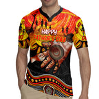 Personalised Happy Father's Day Rugby Jersey Best Dad Australia Aboriginal