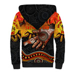 Personalised Happy Father's Day Sherpa Hoodie Best Dad Australia Aboriginal