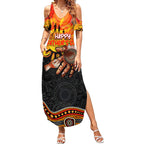 Personalised Happy Father's Day Summer Maxi Dress Best Dad Australia Aboriginal