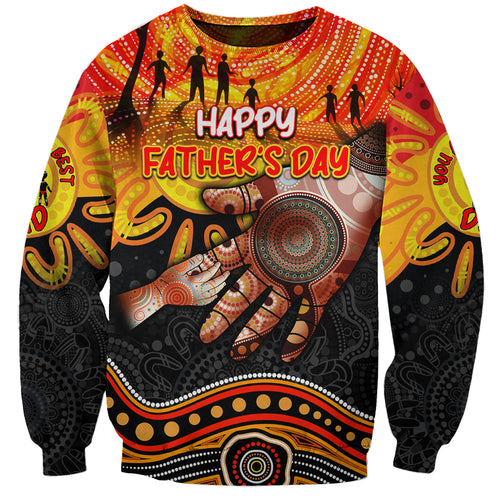 Personalised Happy Father's Day Sweatshirt Best Dad Australia Aboriginal