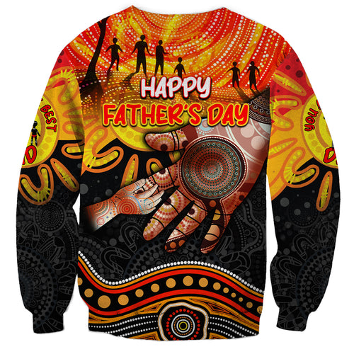 Personalised Happy Father's Day Sweatshirt Best Dad Australia Aboriginal