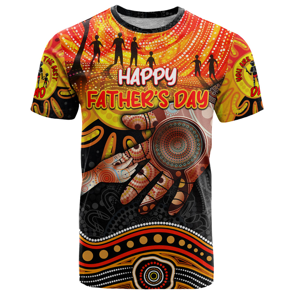 Personalised Happy Father's Day T Shirt Best Dad Australia Aboriginal