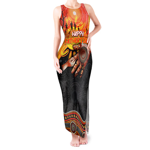 Personalised Happy Father's Day Tank Maxi Dress Best Dad Australia Aboriginal