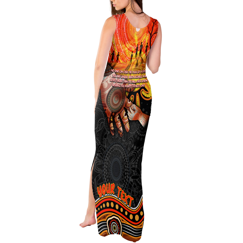 Personalised Happy Father's Day Tank Maxi Dress Best Dad Australia Aboriginal